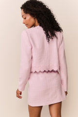 Erina Lace-Trimmed Tweed Jacket