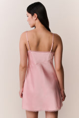 Mirelis Lace Bow Crepe Mini Dress