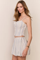 Georgeanne Cotton Mini Bubble Skirt