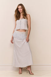 Sylette Chiffon Striped Maxi Skirt