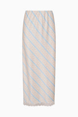 Kalo Floral Stripe Midi Skirt