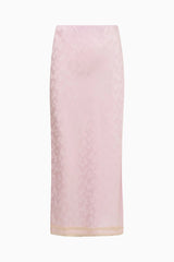 Kalo Silk-Blend Bow Jacquard Maxi Skirt