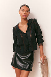 Noala Faux Leather Mini Skirt