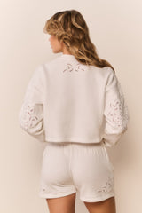 Lalo Bandana Eyelet Fleece Pullover