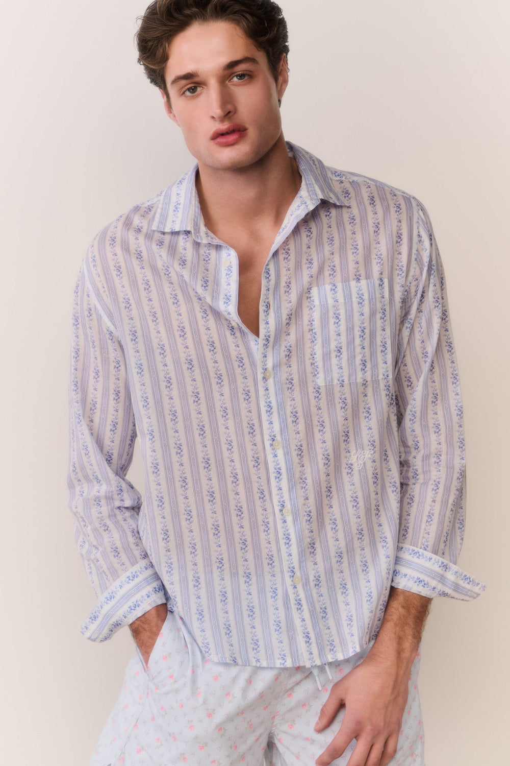 Hudley Floral Cotton Unisex Shirt