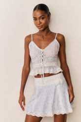 Avra Floral Cotton Peplum Cami
