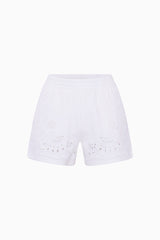 Abrah Bandana Eyelet Fleece Shorts