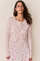 Adeanne Heirloom Print Cotton Cardigan
