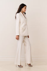 Shayne Wool-Blend Bow-Embellished Blazer