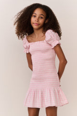 Tween Mosa Cotton Gingham Dress