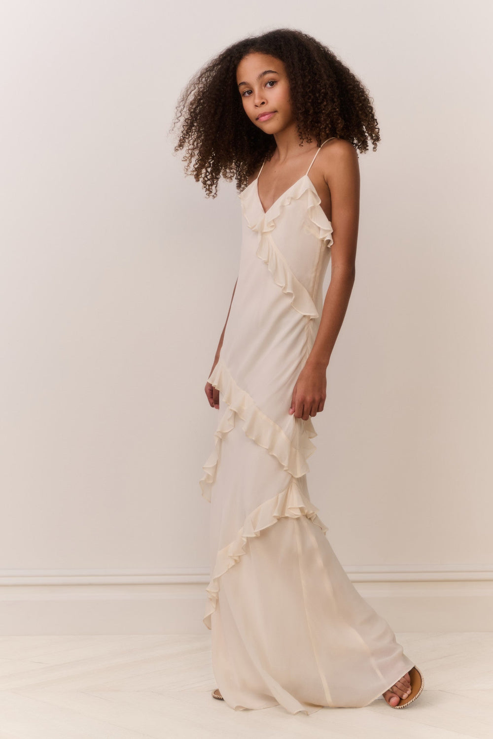Tween Mini Rialto Cream Maxi Dress