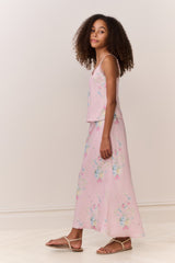 Tween Lirena Satin Floral Top