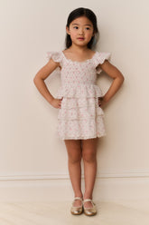 Little Girls Linoette Floral Cotton Dress