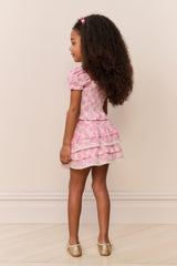 Little Girls Billie Heart Print Skirt