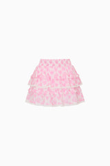 Little Girls Billie Heart Print Skirt