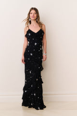 Rialto Crystal Star Embellished Maxi Dress