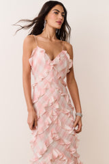 Ellietta Tartan Ruffle Maxi Dress