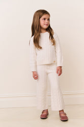 Little Girls Sallie Cable Knit Pullover