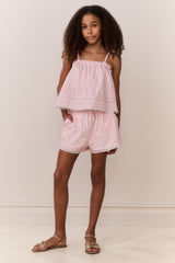 Tween Fiorella Gingham Top