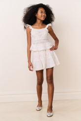 Tween Melsy Crystal Bow Cotton Top