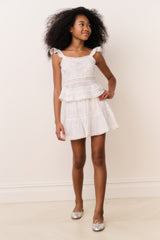Tween Melsy Crystal Bow Cotton Top