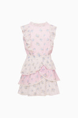 Little Girls Decker Mixed Print Dress