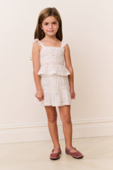 Little Girls Melsy Crystal Bow Cotton Top
