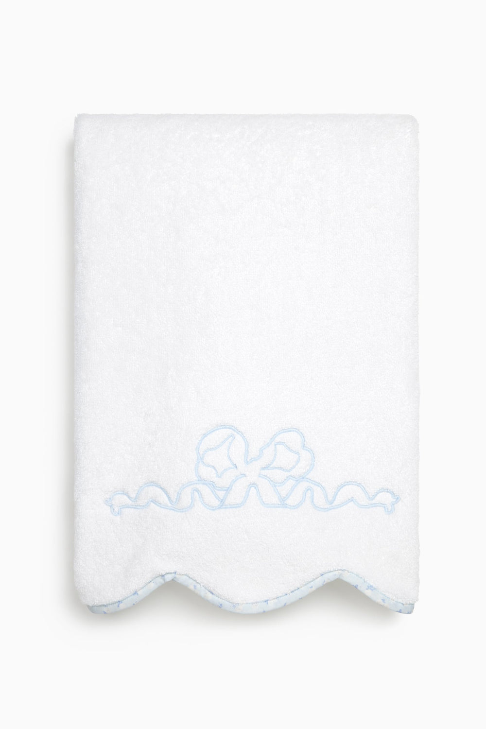 Bow-Embroidered Bath Towel