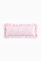 Lumbar Toile Print Ruffle Pillow
