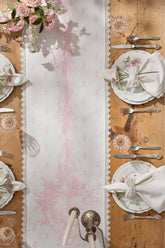 Pink Printed Victorian Table Runner