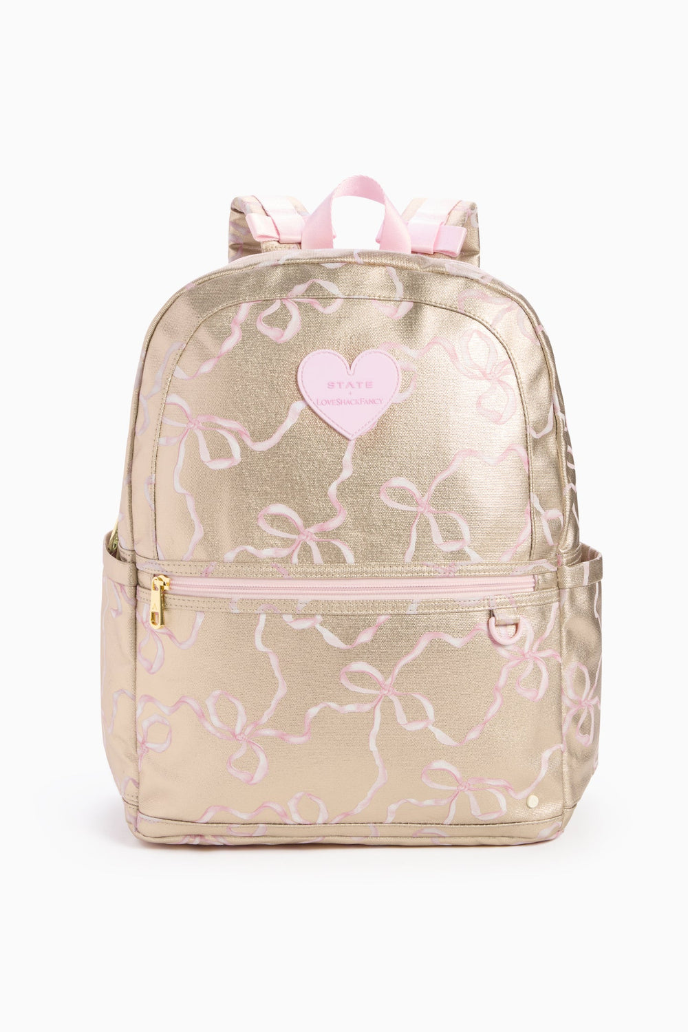 STATE x LoveShackFancy Gold Kane Double Pocket Backpack