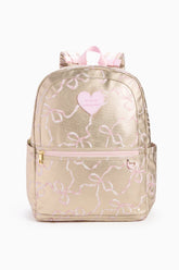 STATE x LoveShackFancy Gold Kane Double Pocket Backpack