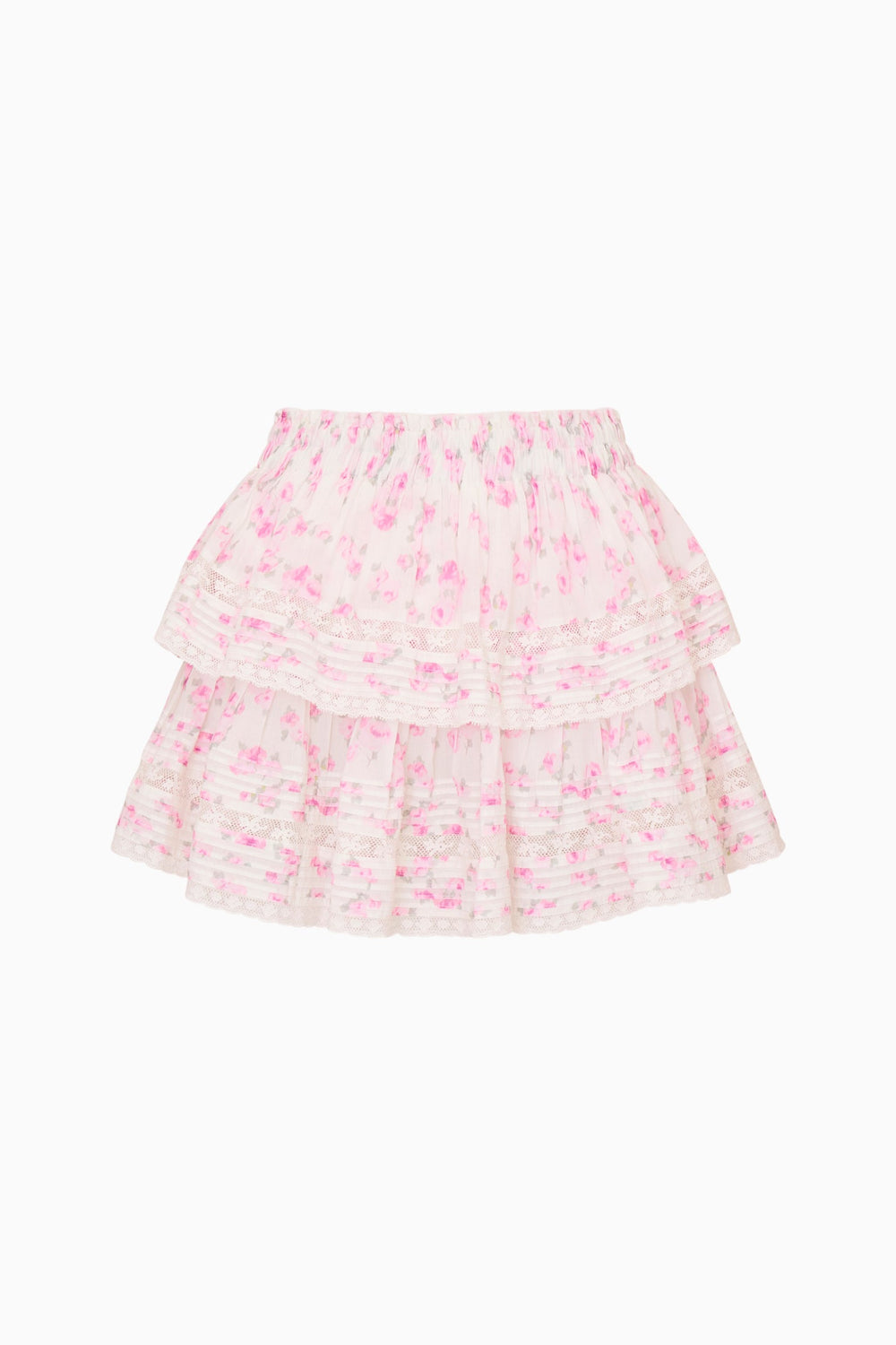 Blooming Floral Ruffle Mini Skirt