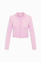 Erina Lace-Trimmed Tweed Jacket