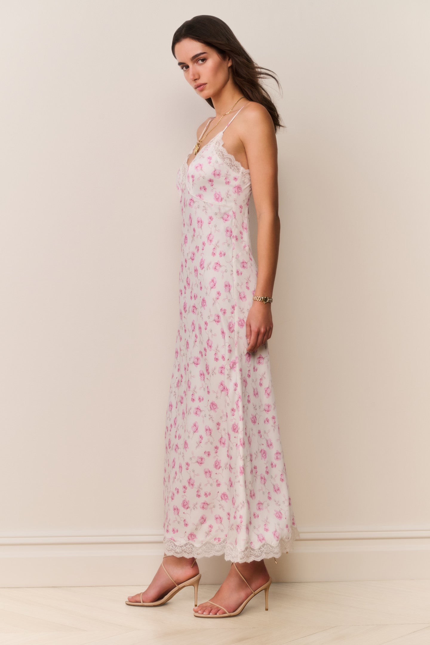 Manuela Heirloom Print Maxi Slip Dress