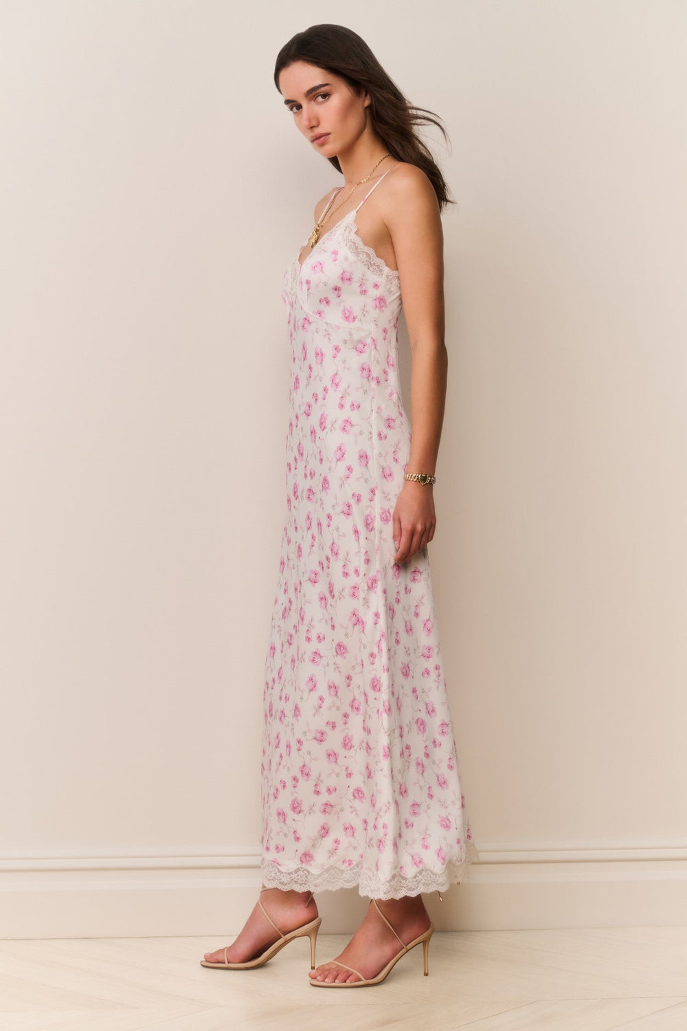 Manuela Heirloom Print Maxi Slip Dress