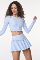 Laudie Bow Print Active Zip-Up