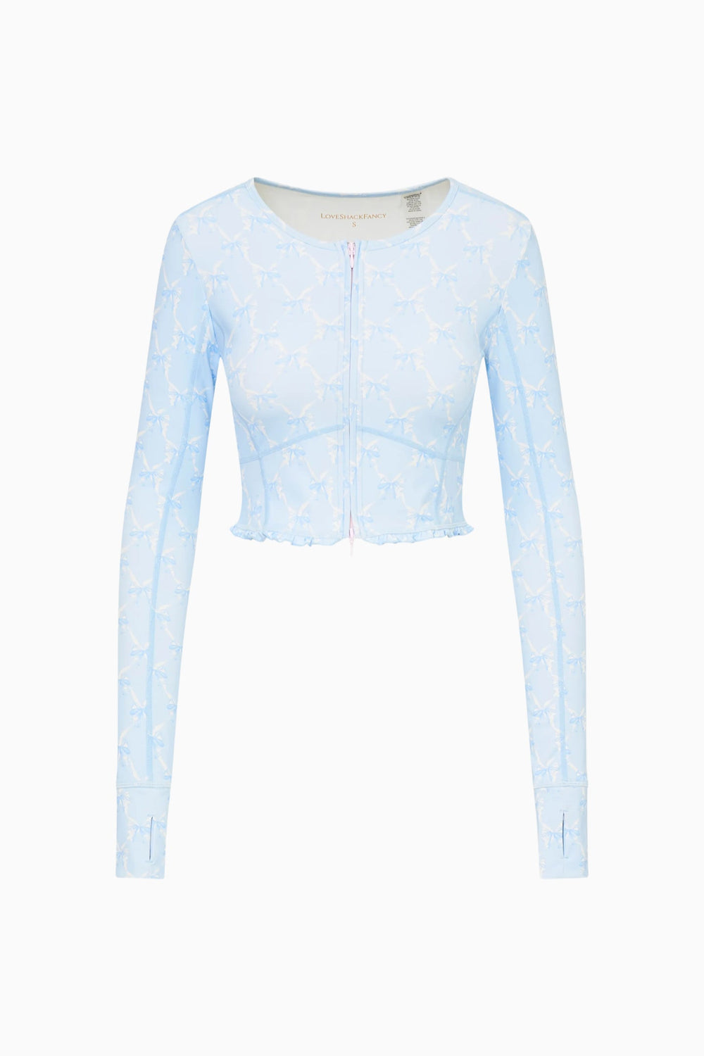 Laudie Bow Print Active Zip-Up