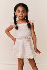 Little Girls Mini Solena Floral Cotton Skirt