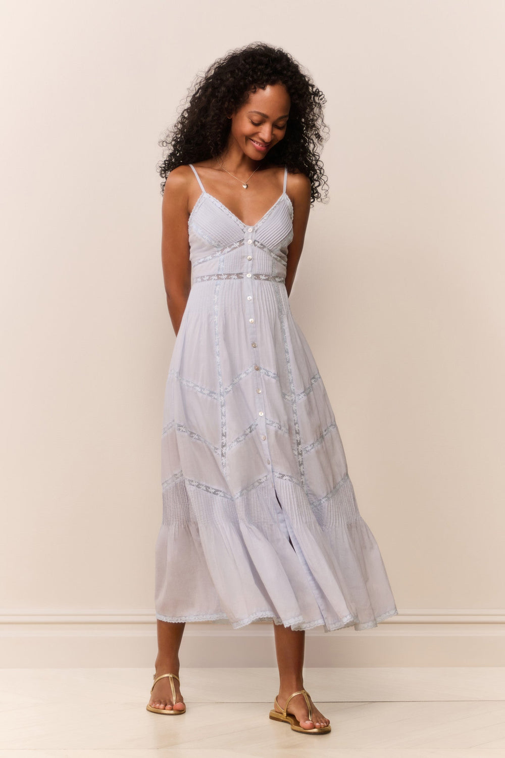 Esilda Heritage Cotton Midi Dress