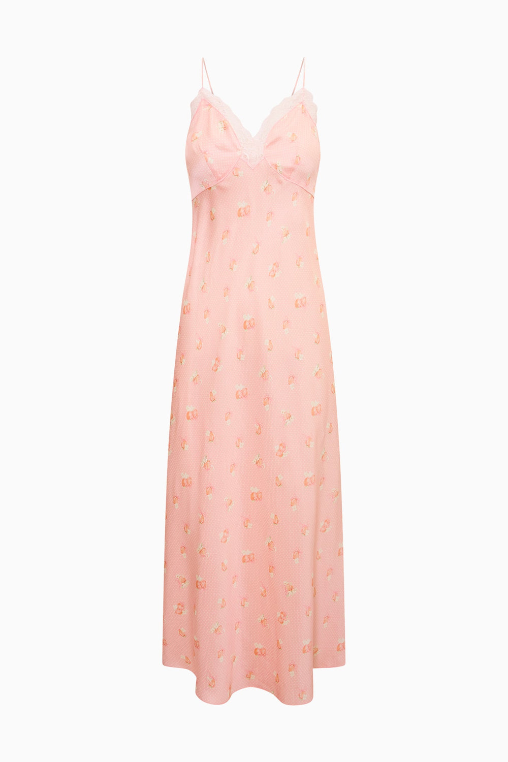 Peach Pom Pom Manuela Maxi Dress