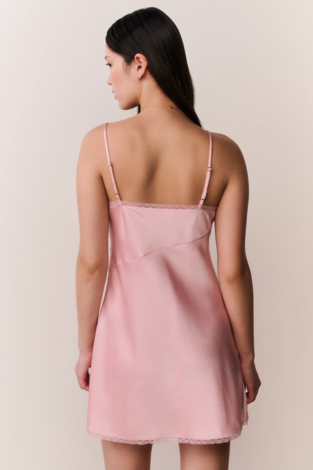 Mirelis Lace Bow Crepe Mini Dress