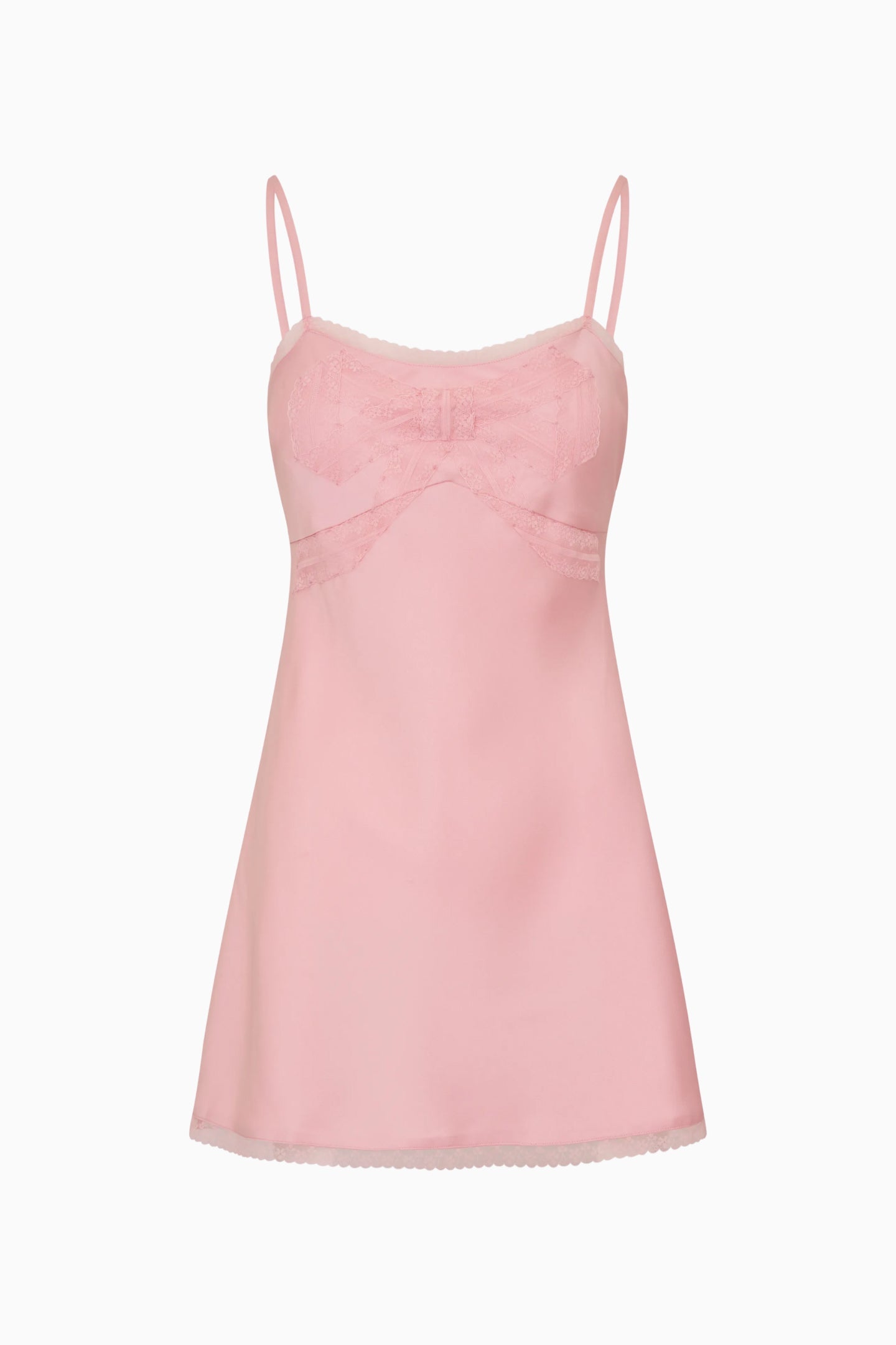 Mirelis Lace Bow Crepe Mini Dress