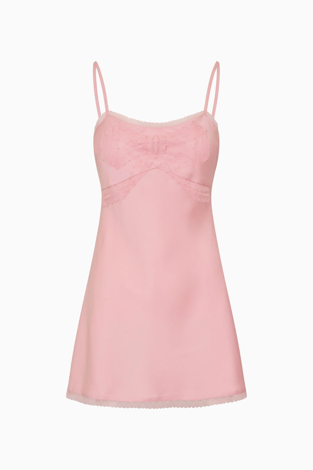 Mirelis Lace Bow Crepe Mini Dress