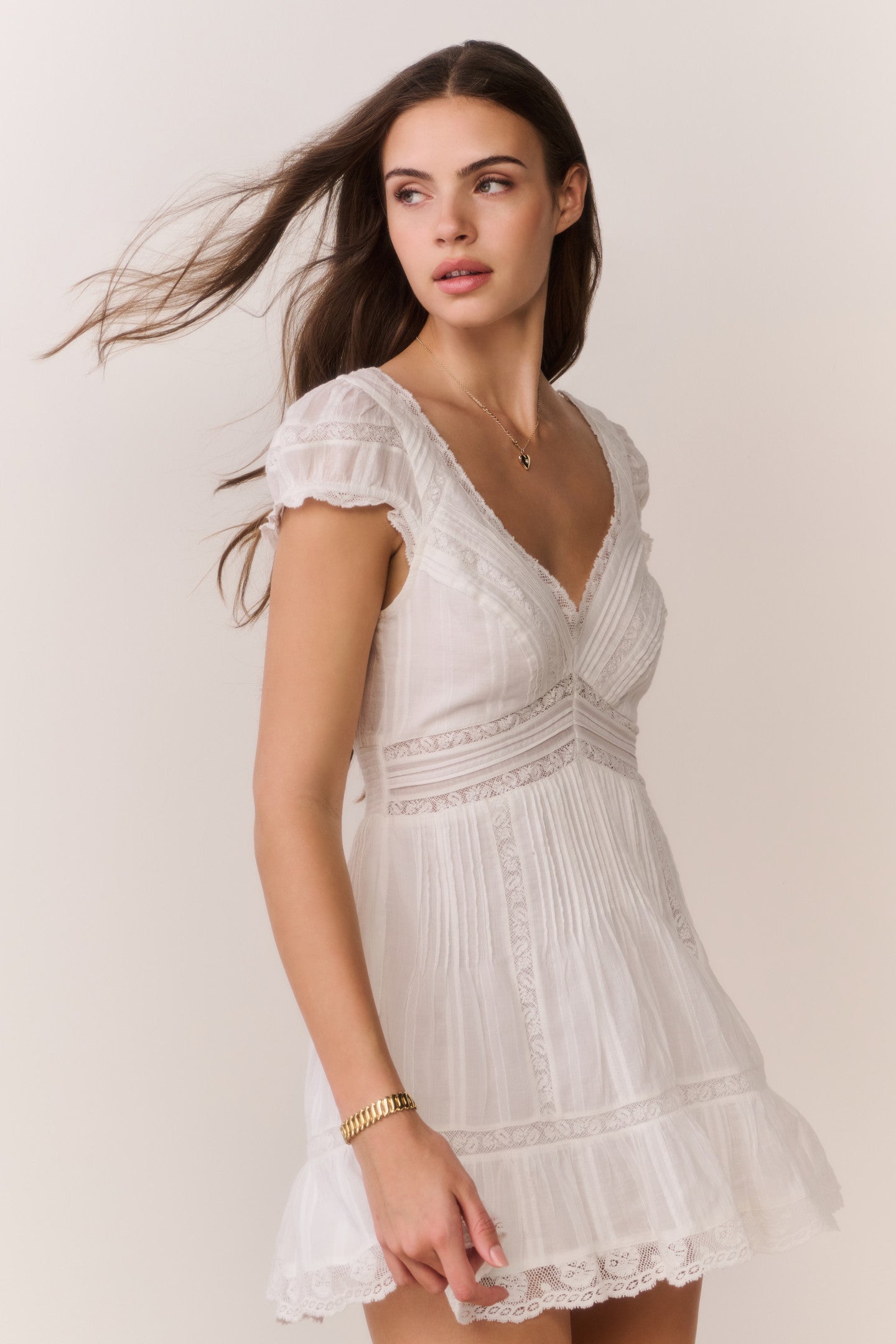 Edena Cotton Victorian Mini Dress