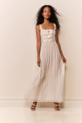 Lovelace Banded Bow Maxi Dress