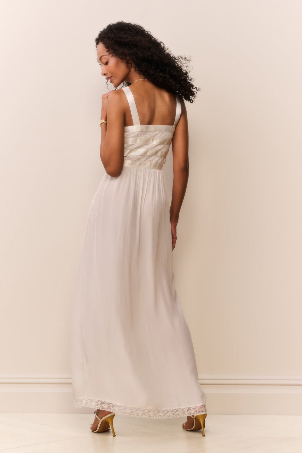 Lovelace Banded Bow Maxi Dress