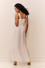 Lovelace Banded Bow Maxi Dress