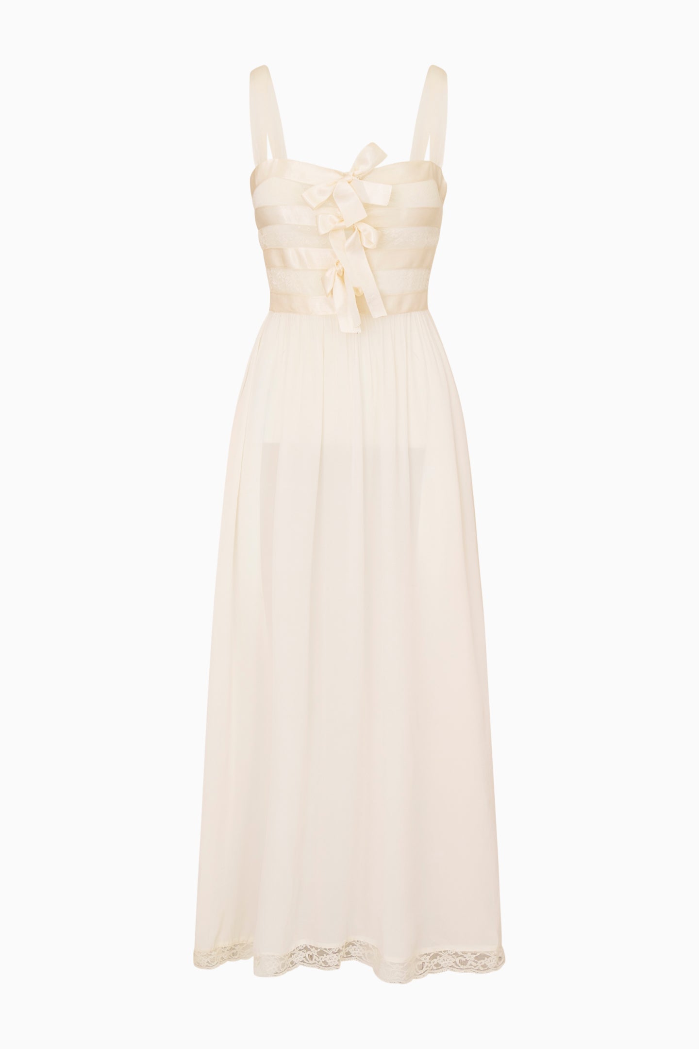Lovelace Banded Bow Maxi Dress