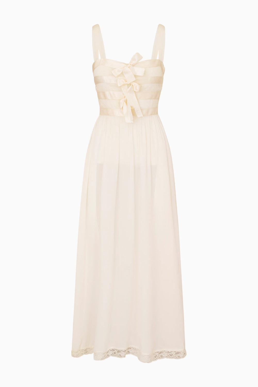Lovelace Banded Bow Maxi Dress